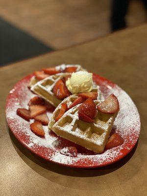 Waffle Only with strawberries