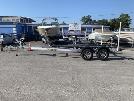 Business Entrance & New EzLoader Boat Trailer