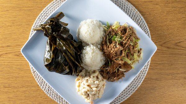 Kalua pork and lau lau combo plate