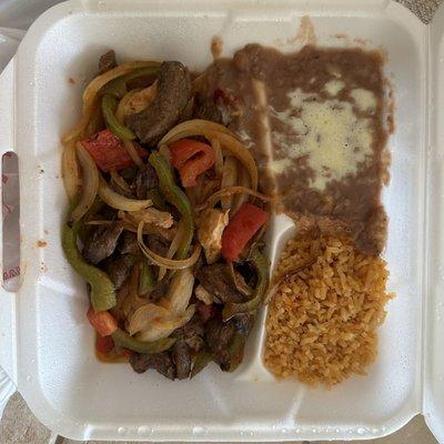 Fajitas not good and completely taste less definitely I'll never go there again. I want a good meal go to Espana's worth the drive.