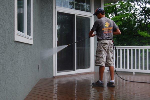 Pressure washing