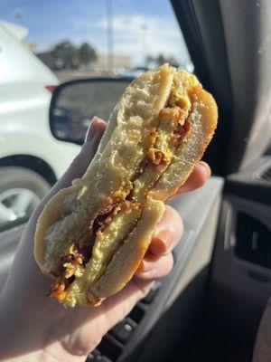 Bacon, Egg & Cheese on a Plain Bagel