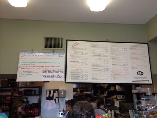 Menu board.