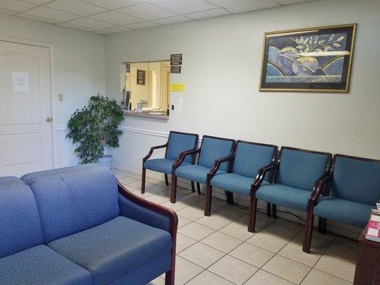 The Waiting Room & Sign in Window