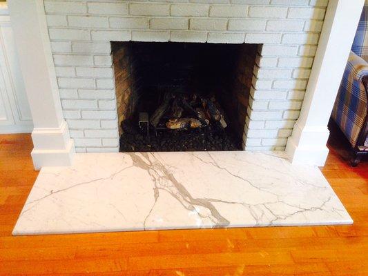 Calacatta Gold Fireplace Hearth