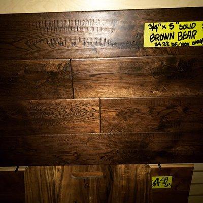 3/4" x 5" Solid Oak Brown  Bear hardwood