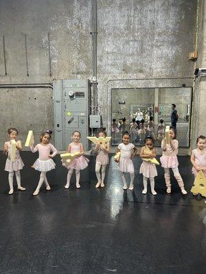 Level 2a Young-Dancers rehearsing for the Nutcracker