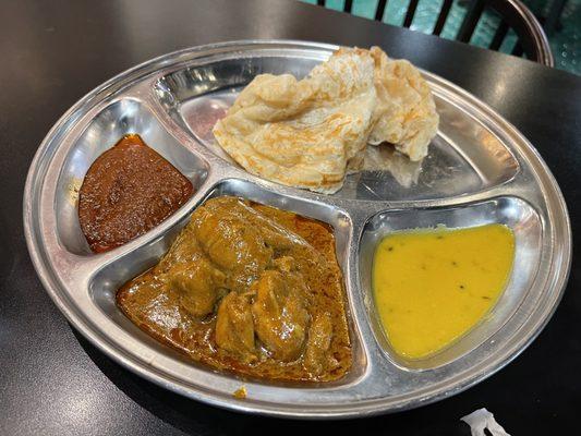 R1. Roti Canai with Curry Chicken