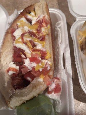 Sonoran hot dog