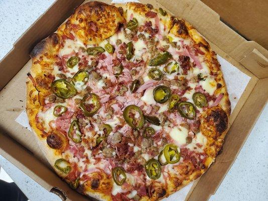 Meat lovers with jalapeno