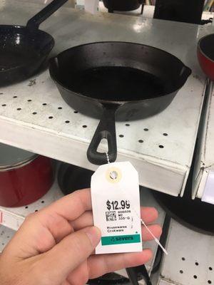 Walmart has this Ozark Trail 8" skillet for $4.82 on their web site. I suggest you get it there.