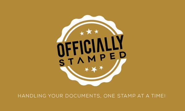 Front of Officially Stamped LLC. We also designed and printed these flyers!