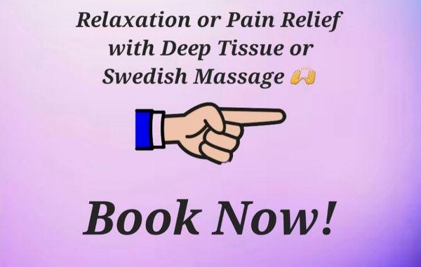 Unwind, Rejuvenate or Pain Relief with Deep Tissue or Swedish Massage by Nate!