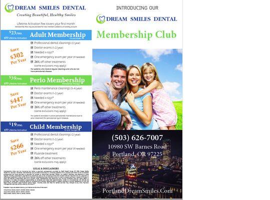 No Insurance, No Problem .. we have a member club option