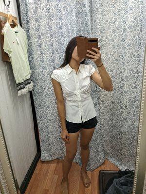 Tried on a Prada shirt ($24) just for fun, not my style but was cool to see.