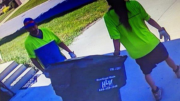 Republic Employees stealing my personal trash can from my property!