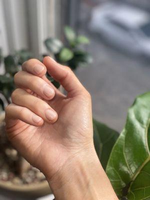 Soapy clean girl nails