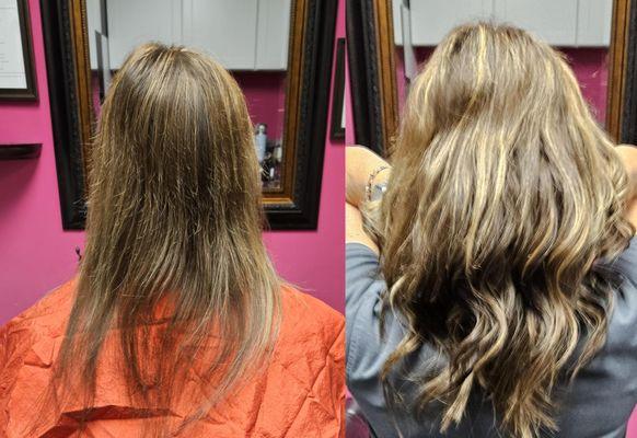 Hair extensions and color