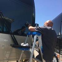 Harry working on the tour bus for Shinedown.