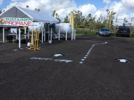 Drive thru Propane quick service.