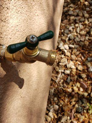 Replaced my 17 years old rusted outdoor faucet .