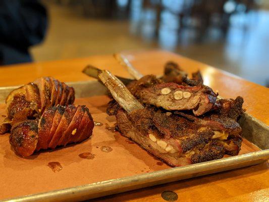 Sausage Slammer and Lamb Ribs