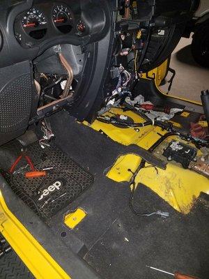 Heater core replacement in a 09 Jeep Wrangler.