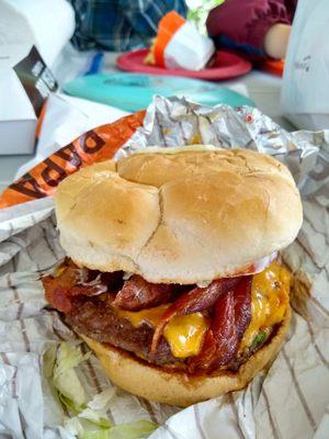 Pretty good bacon cheese burger.