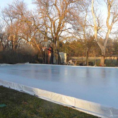 10mil heavy duty white poly tarps used for ice rinks