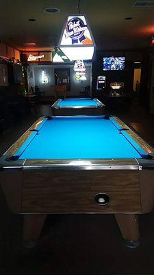 Pool tables , live music, dart boards, foosball,, 8 TV's and video poker/keno .