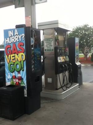 Ice cold Gas-Vend-Go sodas available at pumps