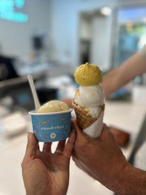 Pistachio in a cup & Passionfruit + Mango sticky rice