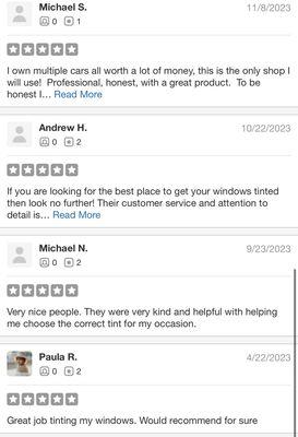 5 star reviews that Yelp doesn't "recommend"