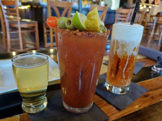 Butcher's bloody and a expresso cooler