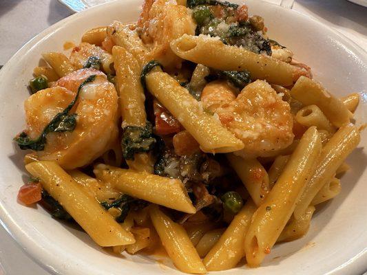 Penne ala Vodka with shrimp