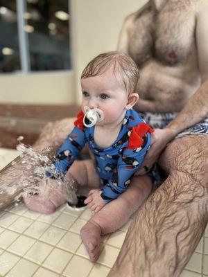 Splash area in kiddie pool