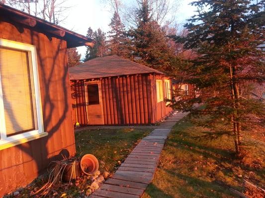 Sunrise at the cabins