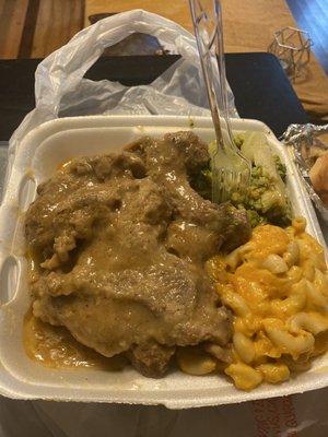 Everything was delicious! Smothered Pork Chops