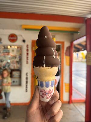 chocolate dipped vanilla soft serve