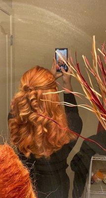 Orange with blonde highlights by sonia