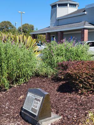 Historical Marker near sidewalk