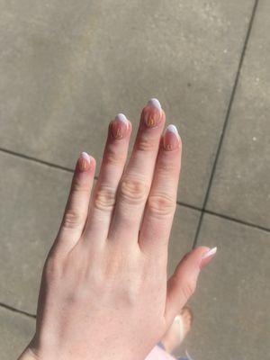 French tips with chrome