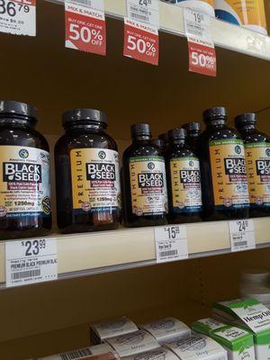 Blackseeed oil! The holy grail of oils!  You've got pain? Health issues? Try this! You're welcome.  The Vitamin Shoppe.