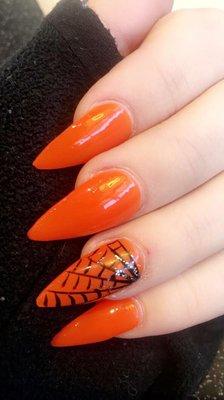 Nails, acrylics, Halloween