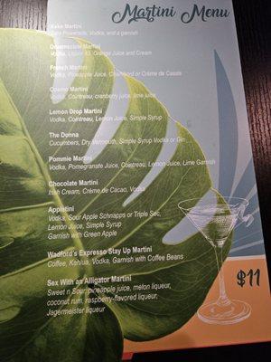 Menu (cocktail side)