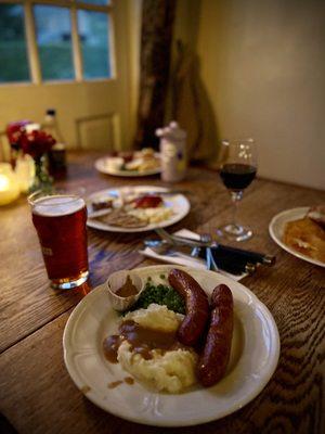 Bangers and mash.