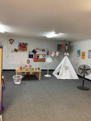 Kids counseling area, hands on station