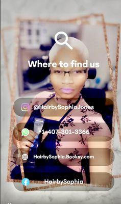 Book your next appointment with   HairbySophia.Booksy.com