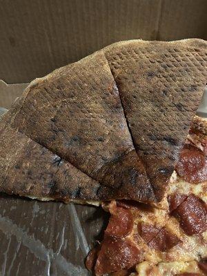 Burnt pepperoni