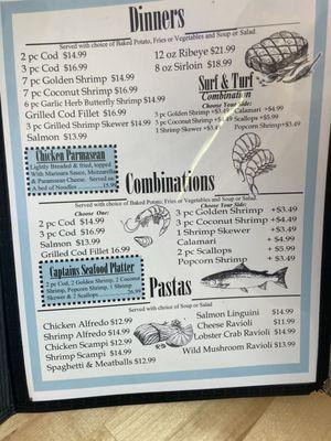 Dinner Menu